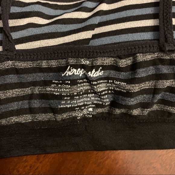Aeropostale Set of 2 Small Gray and Black Bralettes - Picture 9 of 10